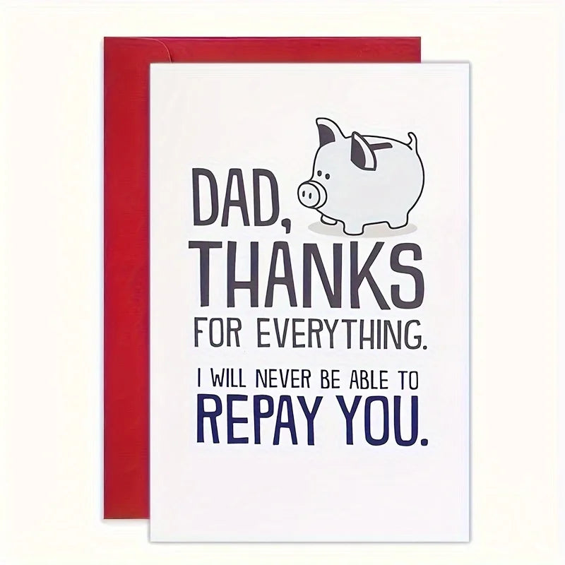 Father's Day Card: Repay Pig